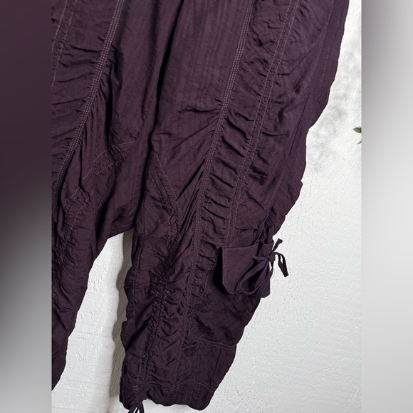 Scorpio Shirred Mid-Rise Pants NWOT black coffee